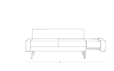 Dimensoes do produto sofa cama b2